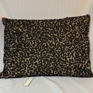 Calvin Klein Black and Tan Textured Accent Pillow